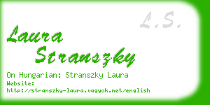 laura stranszky business card